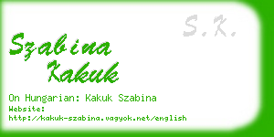 szabina kakuk business card